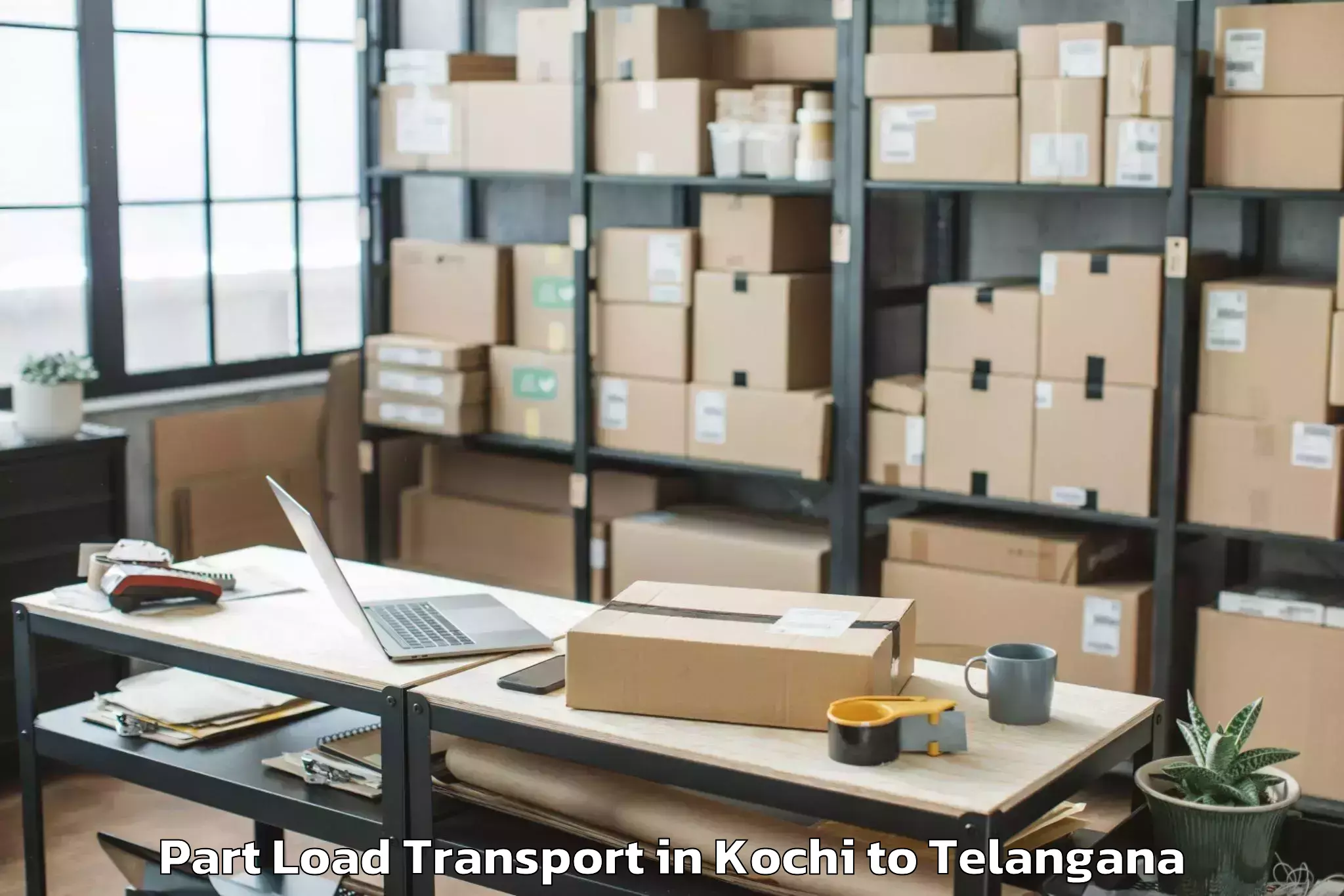 Top Kochi to Vemsoor Part Load Transport Available